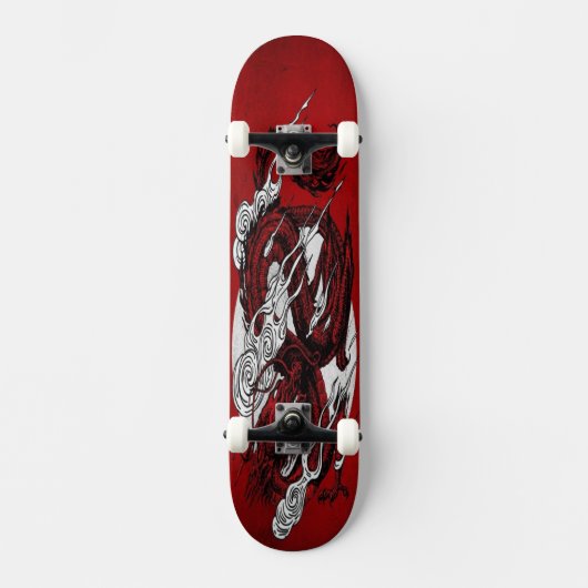 SKATEBOARD PLANCHE À ROULETTES RED DRAGON FIGHTER (Recto)