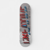 Skateboard Planche à roulettes Rétro Ligne d'Art Gras, Modern (Devant)