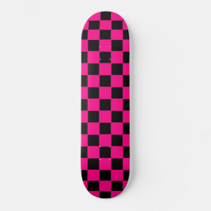 Skateboard Planche à roulettes Rétro Vintage Rose et Noir à D