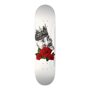 Skateboard Planche à roulettes ROSE de CRÂNE de COURONNE