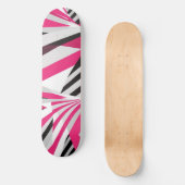 Skateboard Planche à roulettes rose et blanc pour filles (Recto)