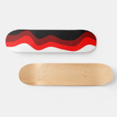 Skateboard Planche à roulettes rouge, blanche et noire (Horz)
