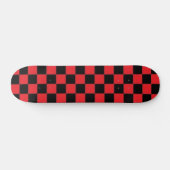 Skateboard Planche à roulettes rouge et noire de Checkerd (Horz)