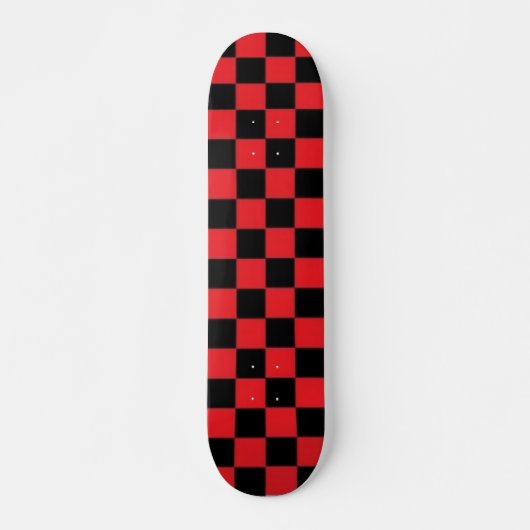 Skateboard Planche à roulettes rouge et noire de Checkerd (Devant)
