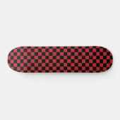 Skateboard Planche à roulettes rouge et noire de damier (Horz)