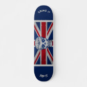 Skateboard Planche à roulettes Skull & Union Jack (Devant)