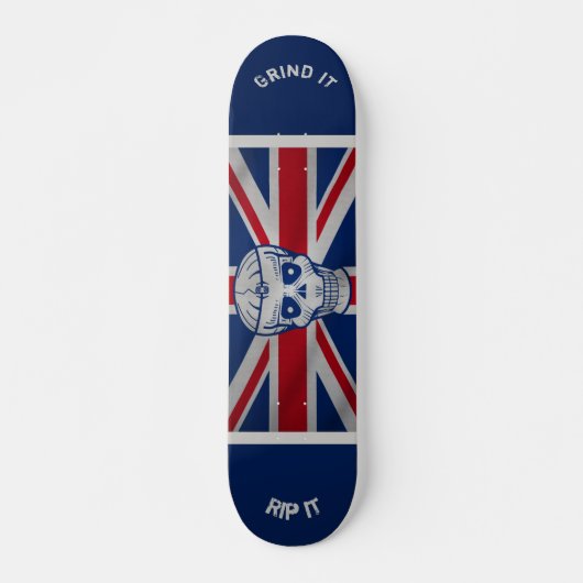 Skateboard Planche à roulettes Skull & Union Jack (Devant)
