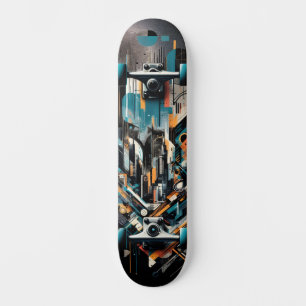 Skateboard Planche à roulettes Street Art Tech Rétro-Futurist