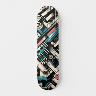 Skateboard Planche à roulettes Street Art Tech Rétro-Futurist