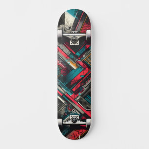 Skateboard Planche à roulettes Street Art Tech Rétro-Futurist