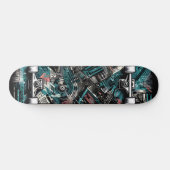 Skateboard Planche à roulettes Street Art Tech Rétro-Futurist (Horz)