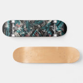 Skateboard Planche à roulettes Street Art Tech Rétro-Futurist (Horz)