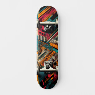 Skateboard Planche à roulettes Street Art Tech Rétro-Futurist
