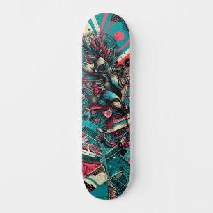 Skateboard Planche à roulettes Street Art Tech Rétro-Futurist