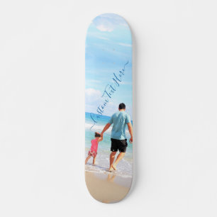 Skateboard Planche à roulettes texte photo personnalisée Vos