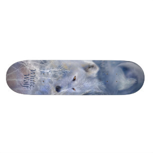 Skateboard Planche à roulettes Tour-Blanche sauvage de loup