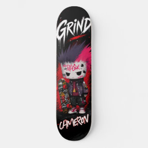 Skateboard Planche à roulettes urbaine graffiti punk anime pe