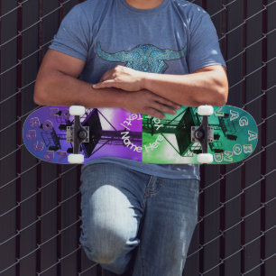 Skateboard Planche à roulettes Vagabond Vert Pourpre