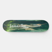 Skateboard Planche à roulettes Vieux blanc licorne (Horz)