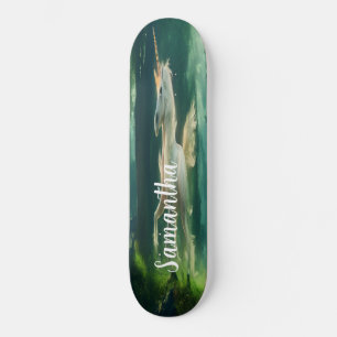 Skateboard Planche à roulettes Vieux blanc licorne