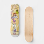 Skateboard Planche à roulettes vilaine d'écolière (Recto)