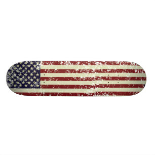Skateboard Planche à roulettes vintage de drapeau des USA