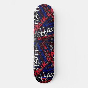 Skateboard Planche à roulettes Wordcloud Fierté nationale haï