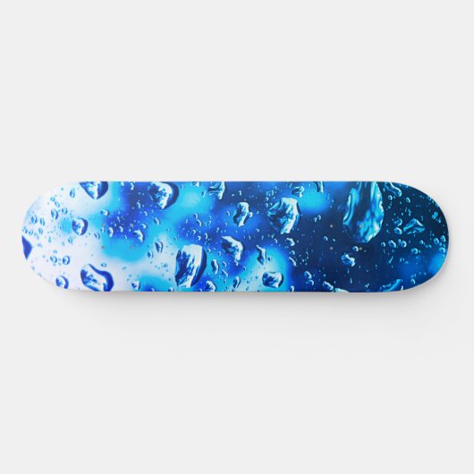 Skateboard Planche à skateboard, Blue Raindrops design (Horz)