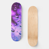 Skateboard Planche à skateboard, Deep Purple Raindrops design (Recto)