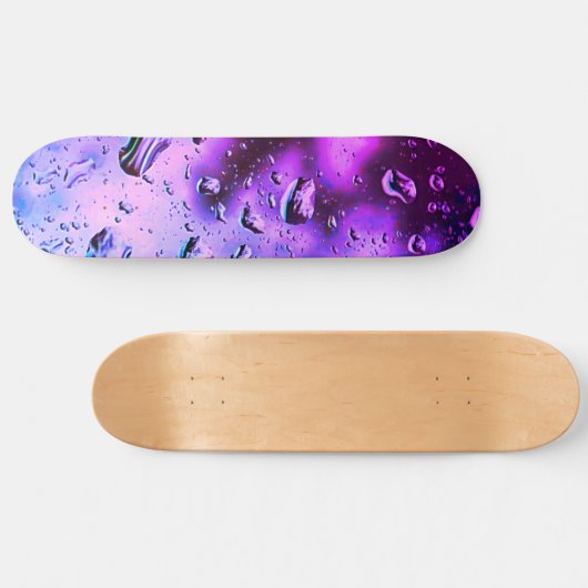 Skateboard Planche à skateboard, Deep Purple Raindrops design (Horz)