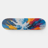 Skateboard Planche Abstraite explosive - Couleur vive (Horz)