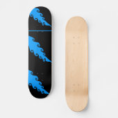 Skateboard Planche bleue et noire (Recto)