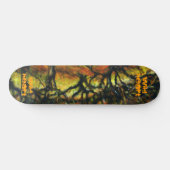 Skateboard Planche de fond de coeur sauvage avec arbres (Horz)