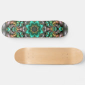Skateboard planche de mandala à fleurs vertes (Horz)