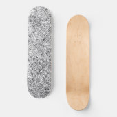 Skateboard Planche De Patinage Art Noir Et Blanc (Recto)