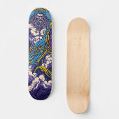 Skateboard Planche de skate Mythic Ride : Poséidon dieu grec (Recto)