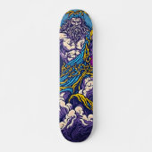 Skateboard Planche de skate Mythic Ride : Poséidon dieu grec (Devant)