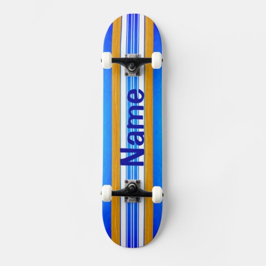 Skateboard Planche de surf bleue d'océan (Recto)