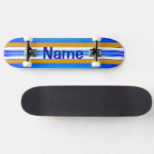 Skateboard Planche de surf bleue d'océan (Horz)