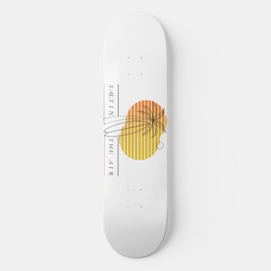 Skateboard Planche de Surf Coucher de Soleil Rétro Minimalist (Recto)