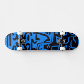 Skateboard Planche de surf de sports extrêmes noir et bleu (Horz)