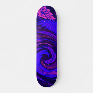 Skateboard Planche Florescente Rose Floral Surge