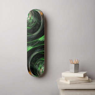 Skateboard Plancher autour du monde Green Abstrait Art Skateb