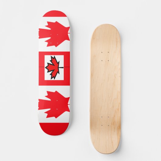 Skateboard planches à drapeau canadiennes (Recto)