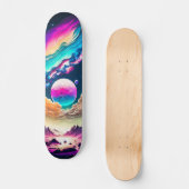 Skateboard Planetas y nubes en el universo (Recto)