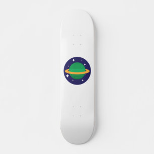 Skateboard planète dans l'espace