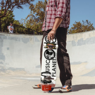 Skateboard PLANÈTE MUSICALE Skateboard, pont de 7 ¾ po