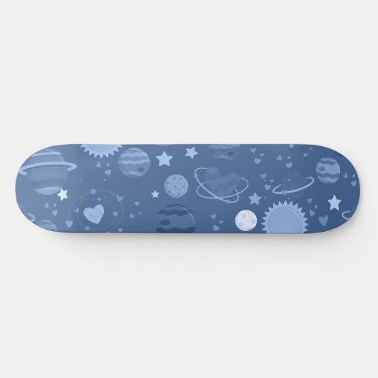 Skateboard Planètes bleues céleste (Horz)