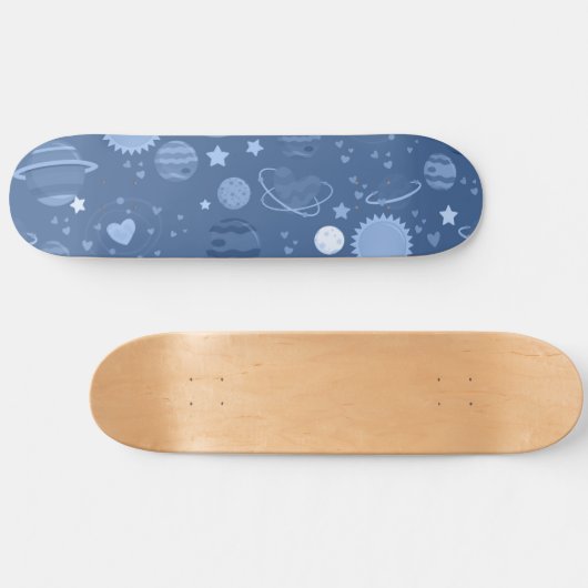 Skateboard Planètes bleues céleste (Horz)