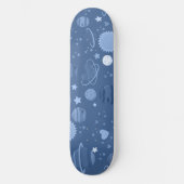 Skateboard Planètes bleues céleste (Recto)